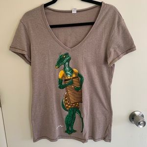 R.Kidd II Ugly Hands Lady Reptilian Unique Print T Shirt Size Large